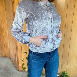 Michael Stars Velour Zip Up